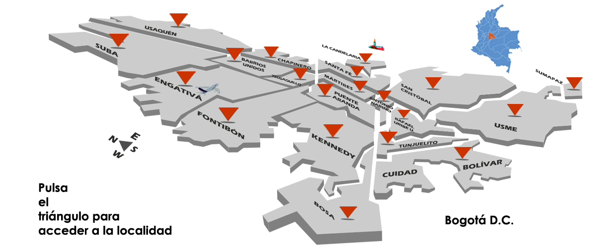 Mapa de imágenes. Pulsa en cada una de los círculos.